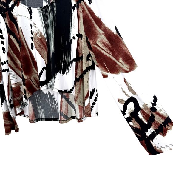 By JJ Womens XL Cropped Wearable Art to Wear Unique Artsy Blouse Shirt Top - Picture 5 of 7